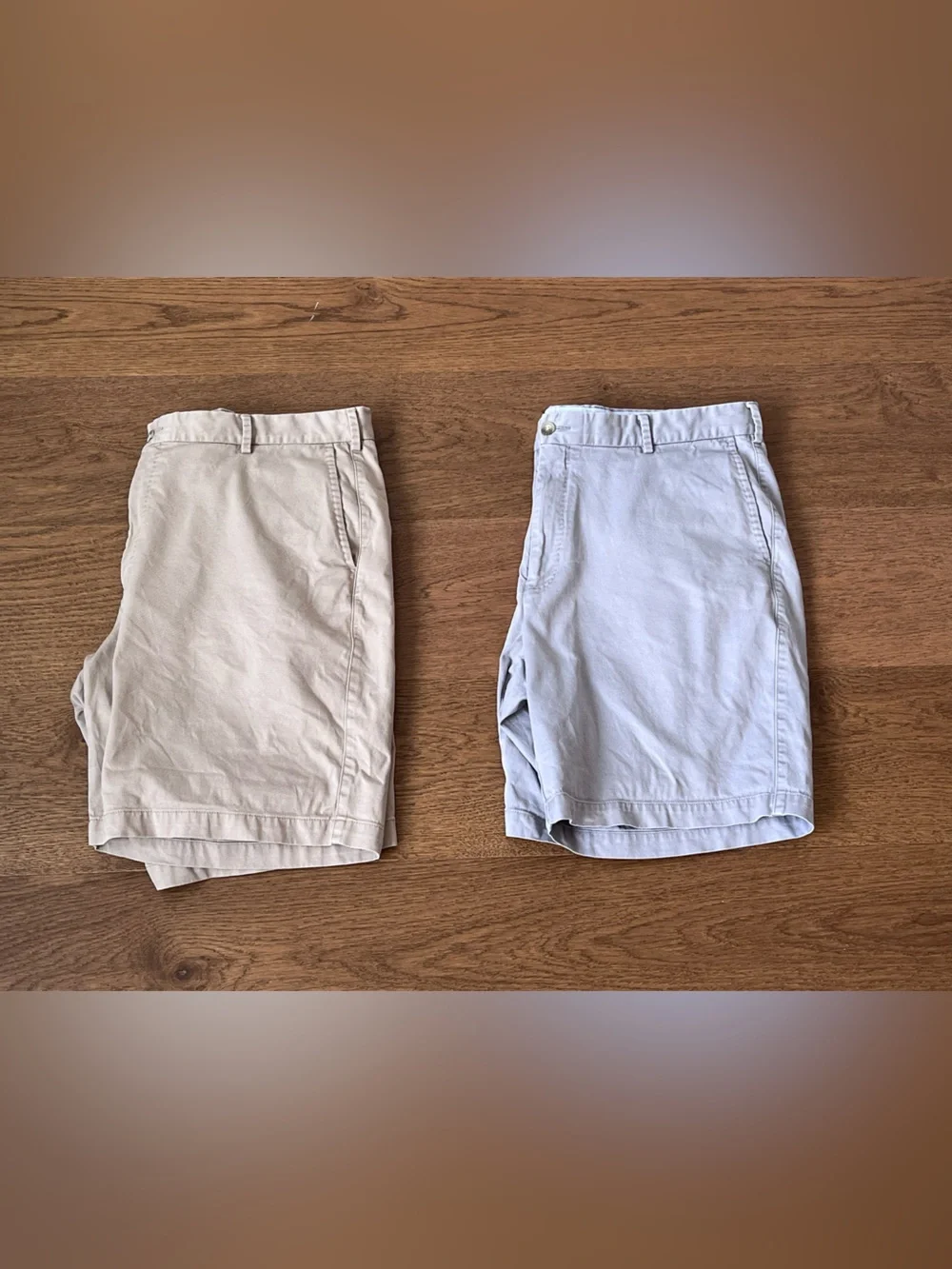 Peter Millar Lot of 2 Crown Soft Touch Twill Golf Shorts 8.5” Men 38 Khaki Gray
